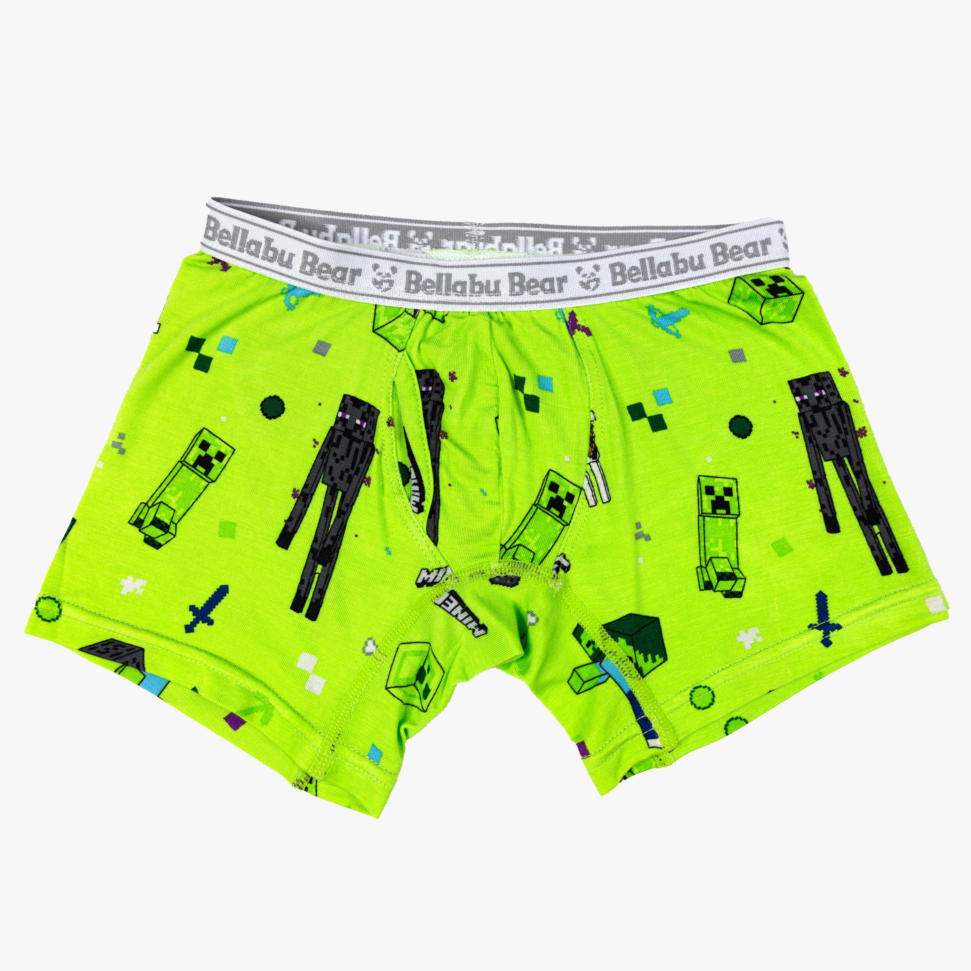 Minecraft Boys' Bamboo Boxer Briefs 3-Pack – Soft, Cool & Comfy