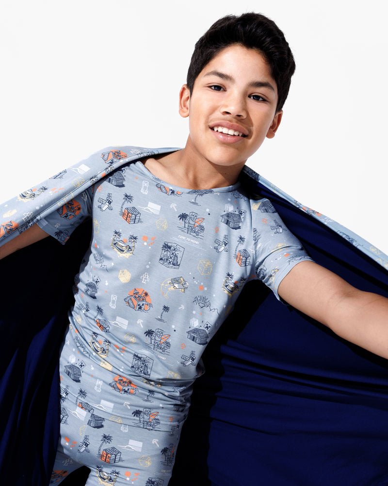 Minecraft: Time to Mine Bamboo Kids Pajama Short Set