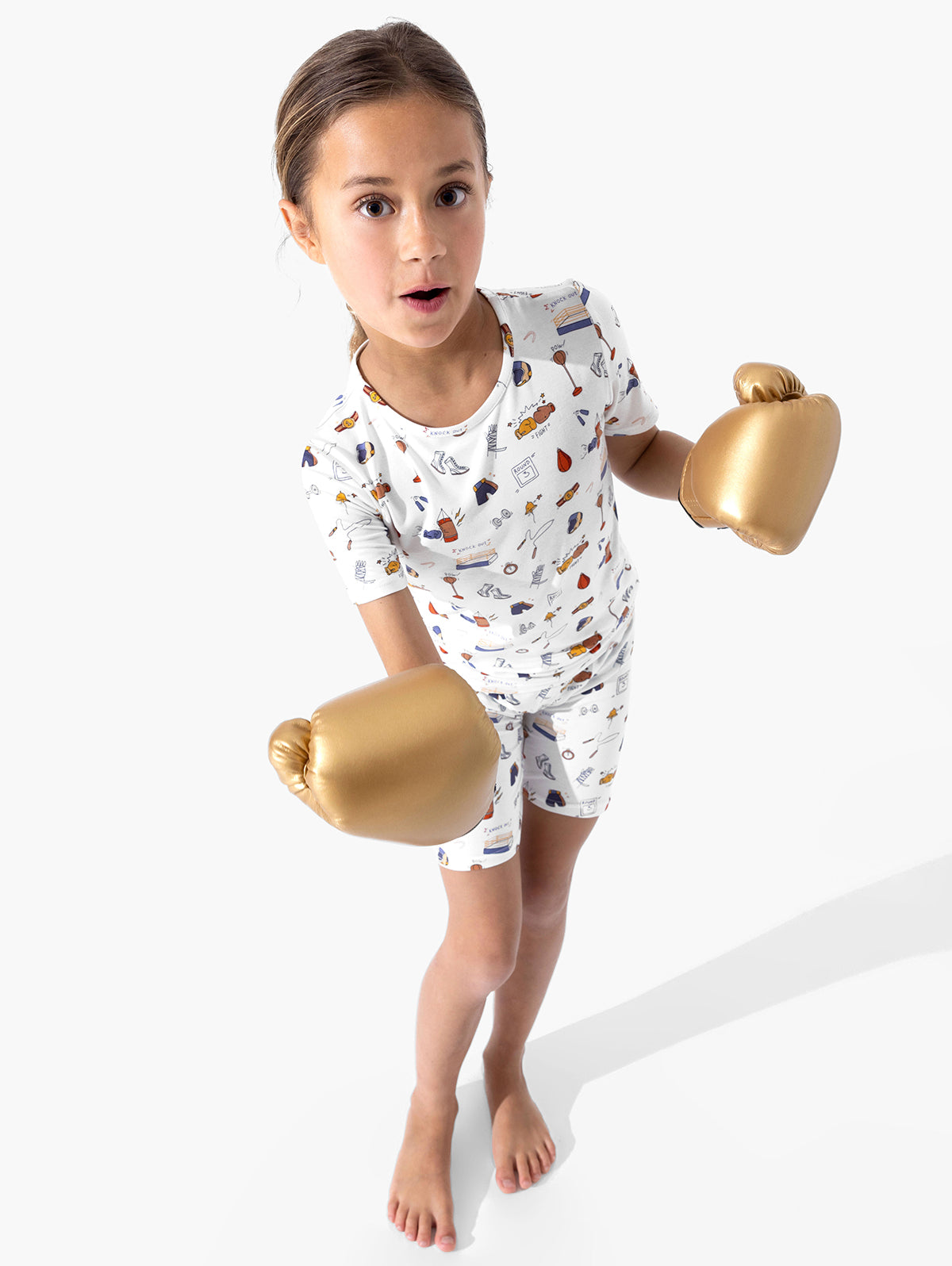 Boxing Bamboo Kids Pajama Short Set
