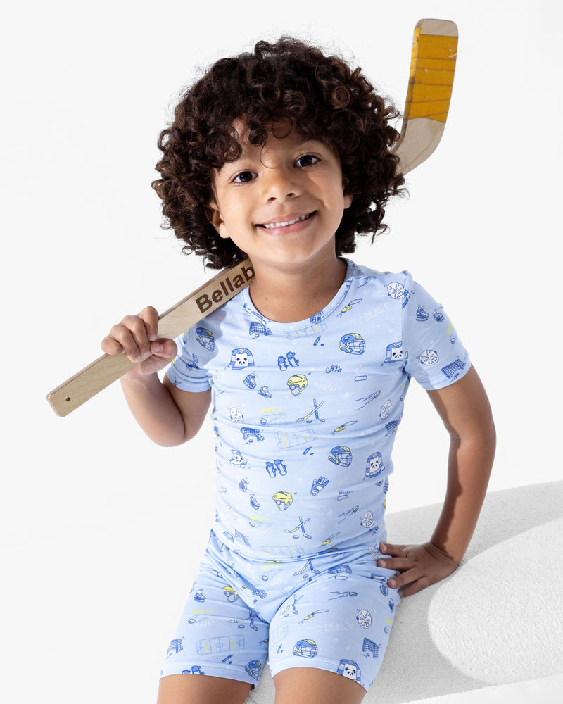 Hockey Bamboo Kids Pajama Short Set