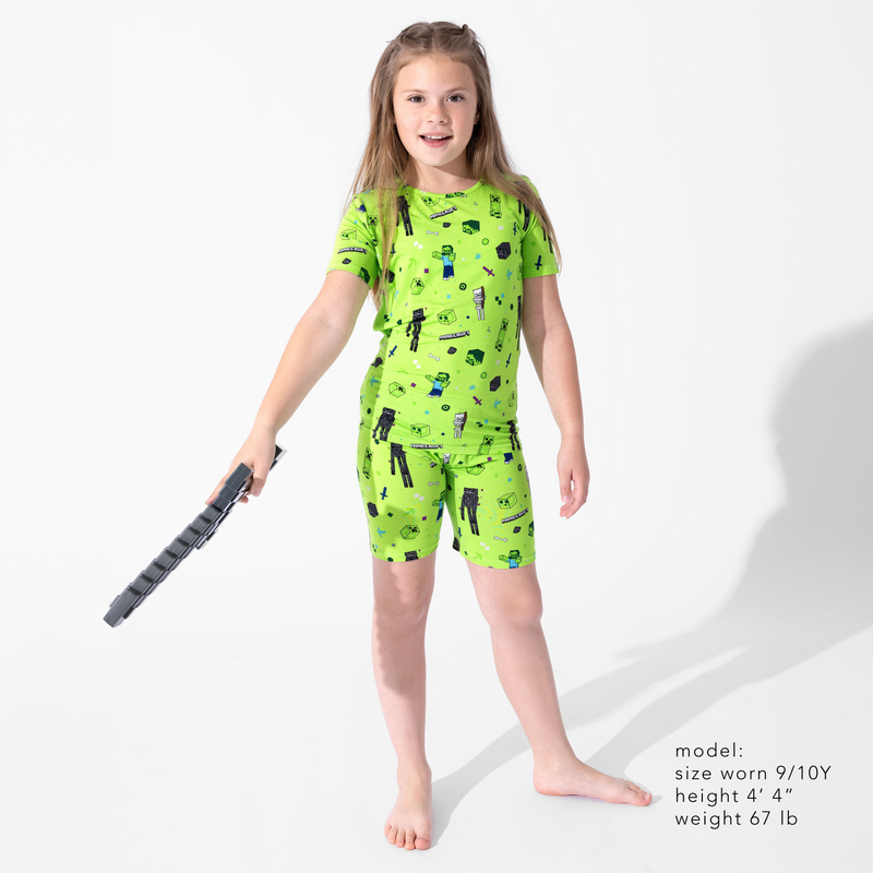 Minecraft: Mob Squad Bamboo Kids Pajama Short Set