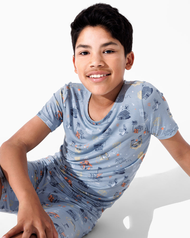 Minecraft: Time to Mine Bamboo Kids Pajama Short Set