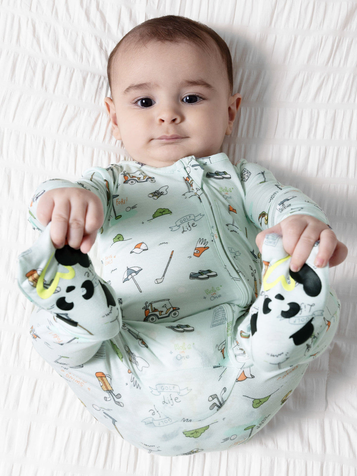 Golf Bamboo Convertible Footie | Soft Baby Zipper Pajamas