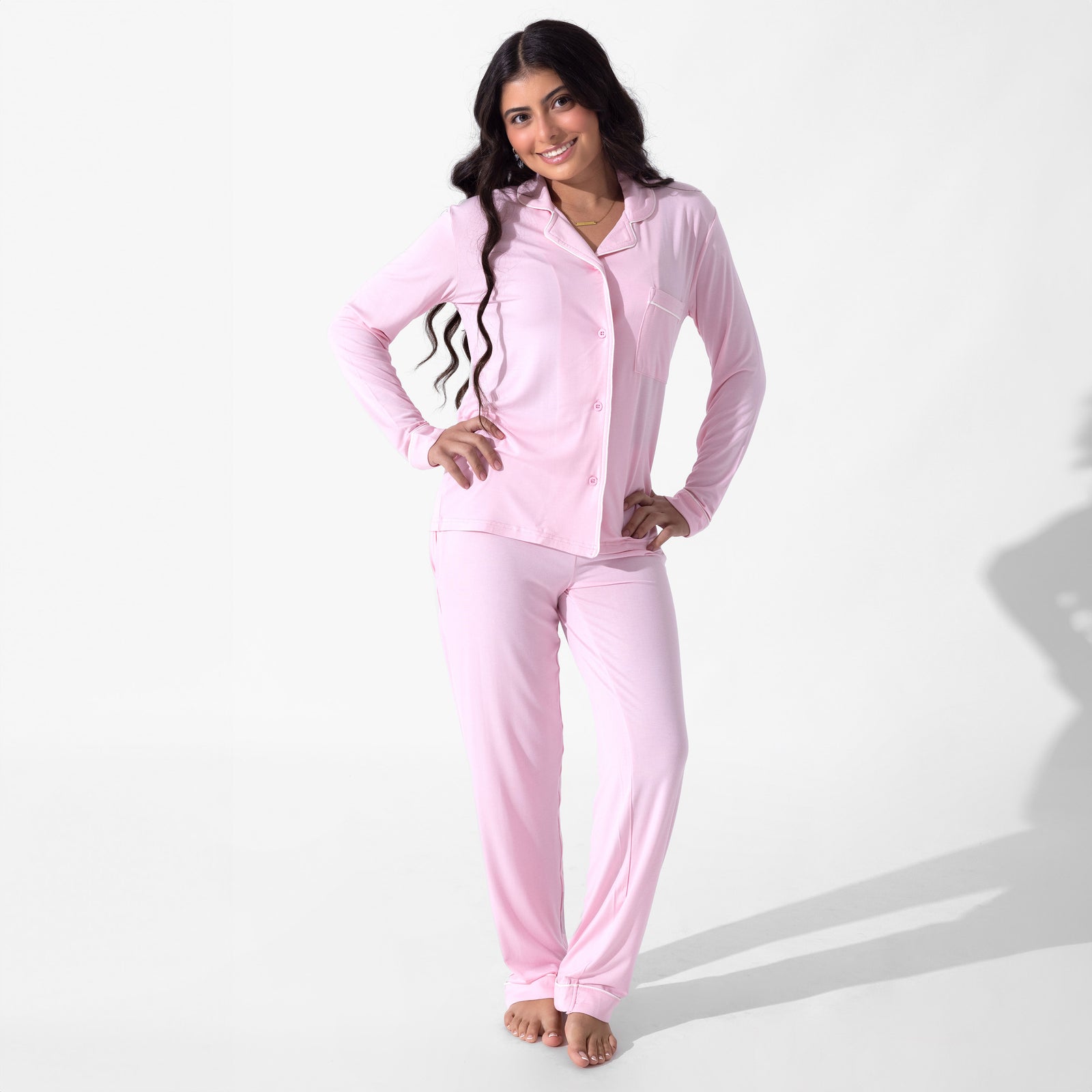 Blush Pink Bamboo Women's Pajama Set