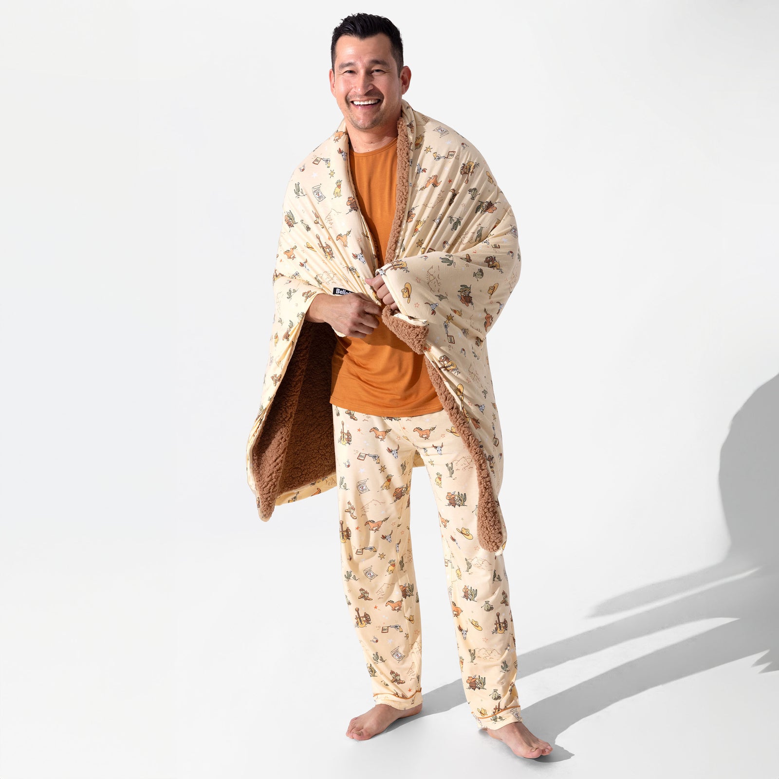 Cowboy Bamboo Sherpa Blanket