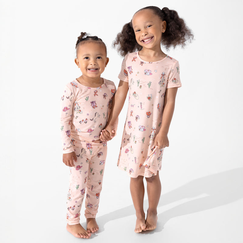 Cowgirl Bamboo Girls' Short Sleeve Dress