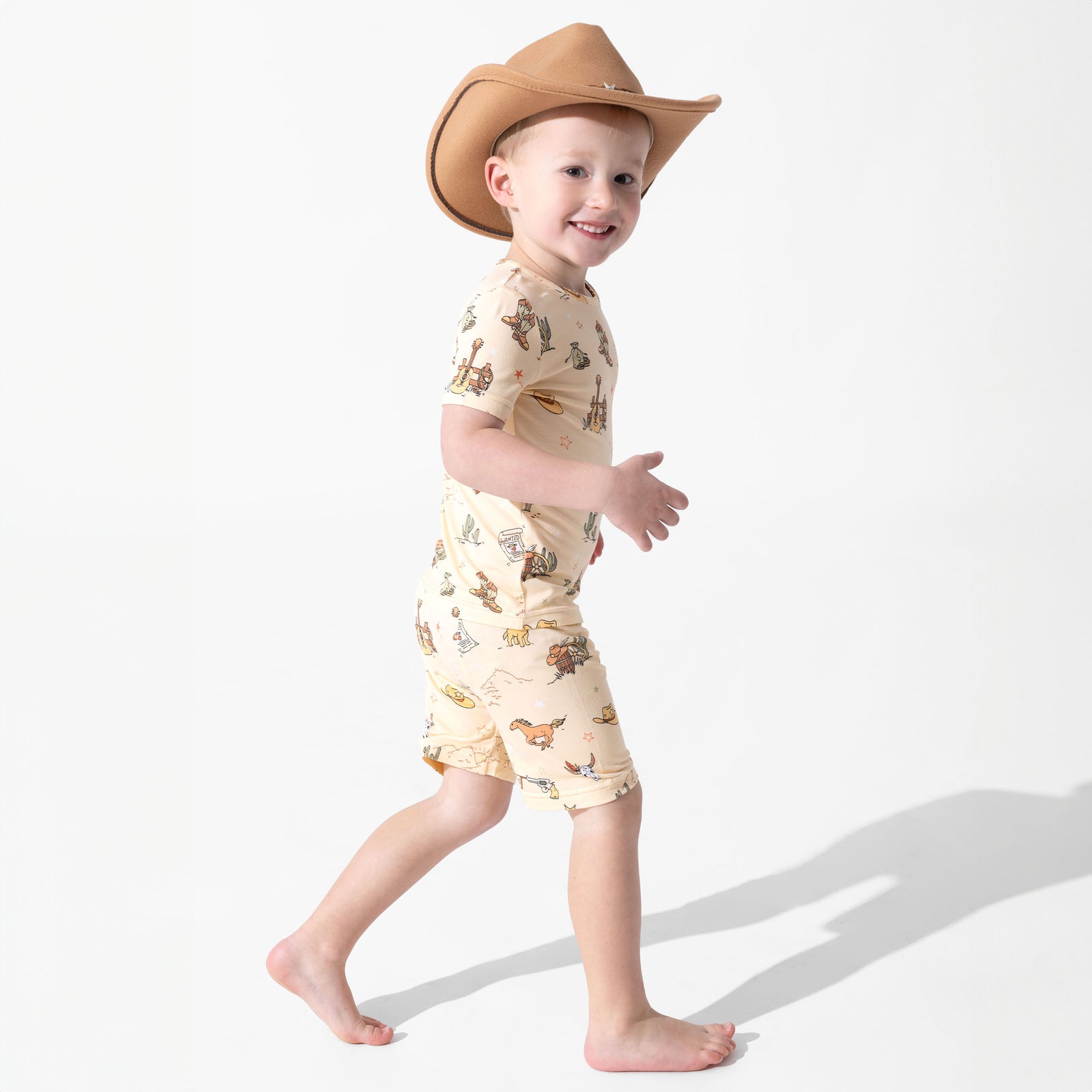 Cowboy Bamboo Kids Pajama Short Set