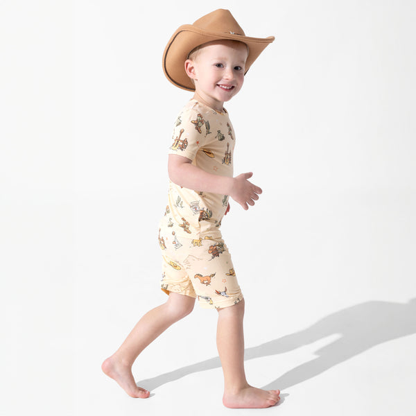 Cowboy Bamboo Kids Pajama Short Set