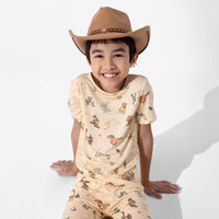 Cowboy Bamboo Kids Pajama Short Set