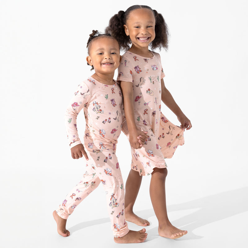 Cowgirl Bamboo Girls' Short Sleeve Dress