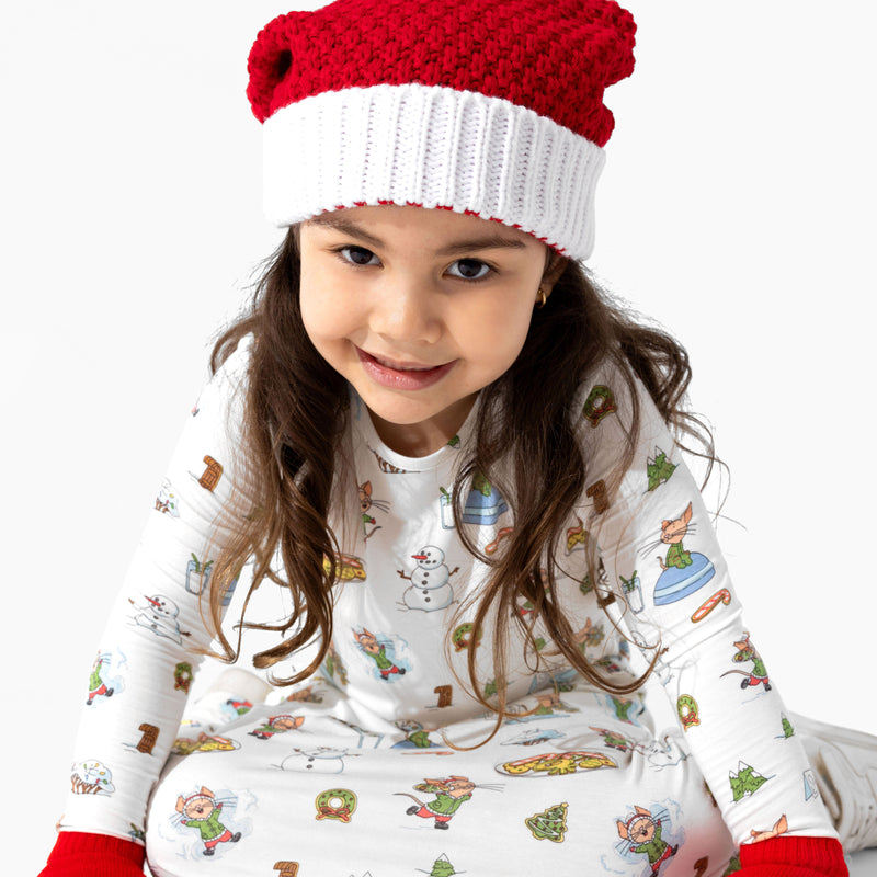 If You Give A Mouse A Cookie Christmas Bamboo Girls' Long Sleeve Dress