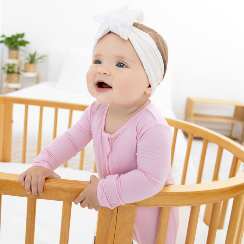 Blush Pink Bamboo Convertible Footie