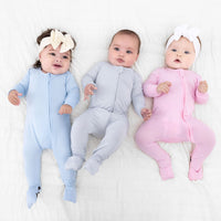 Sky Blue Bamboo Convertible Footie