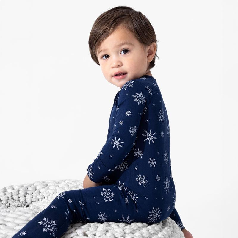 Snowflake Bamboo Convertible Footie