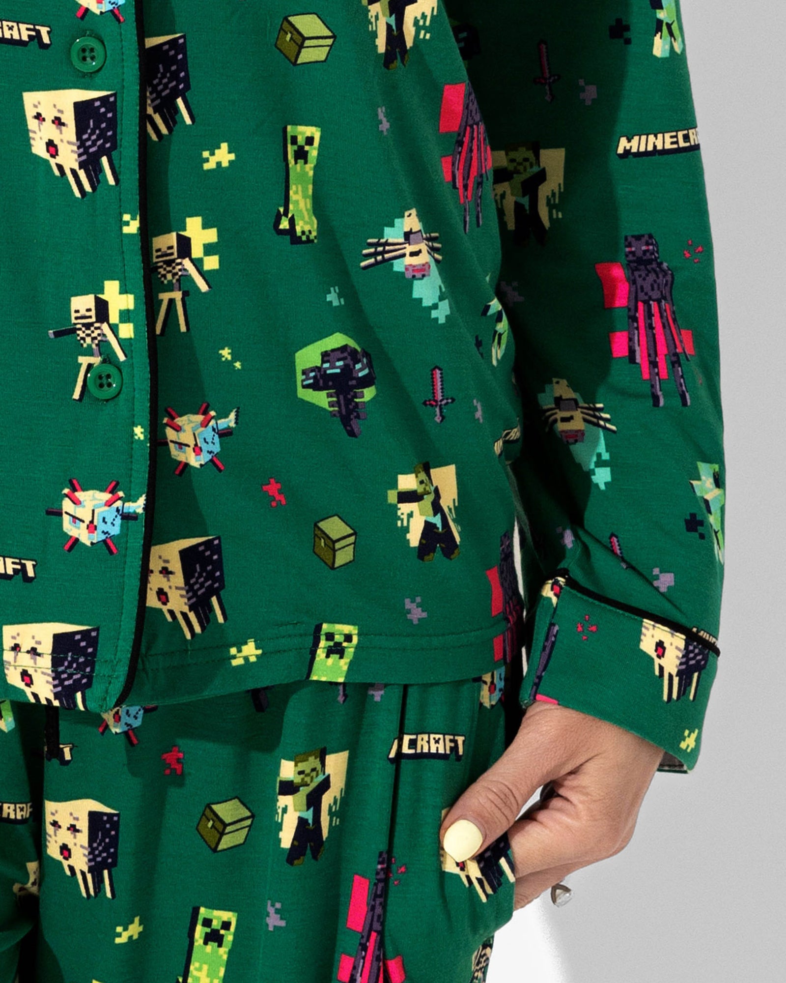 Minecraft: Midnight Mobs Bamboo Women's Pajama Set