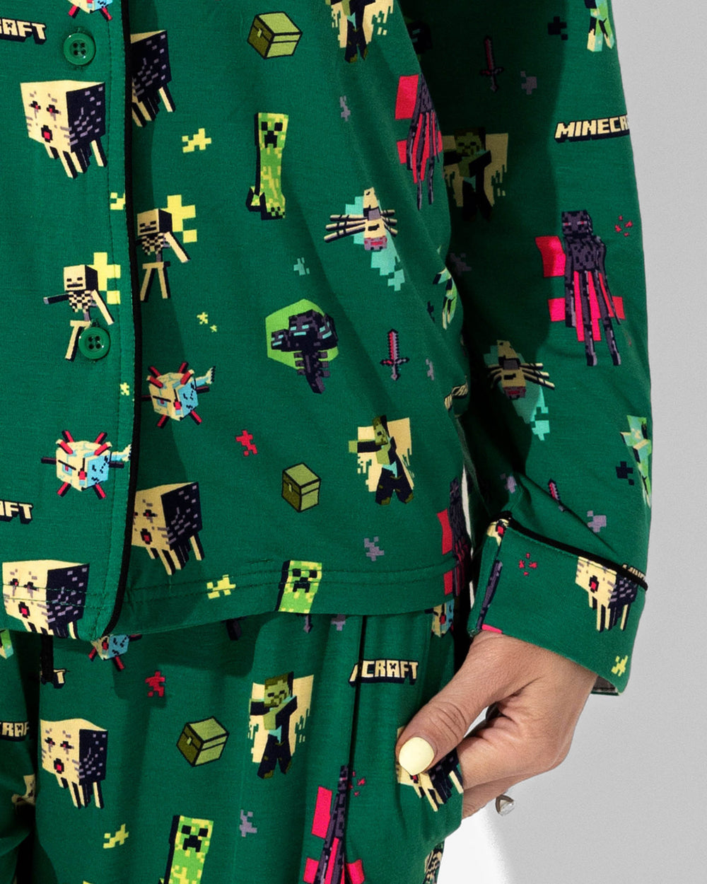 Minecraft: Midnight Mobs Bamboo Women's Pajama Set