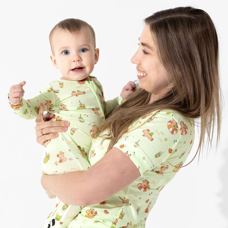 Capybara Boba Bamboo Convertible Footie