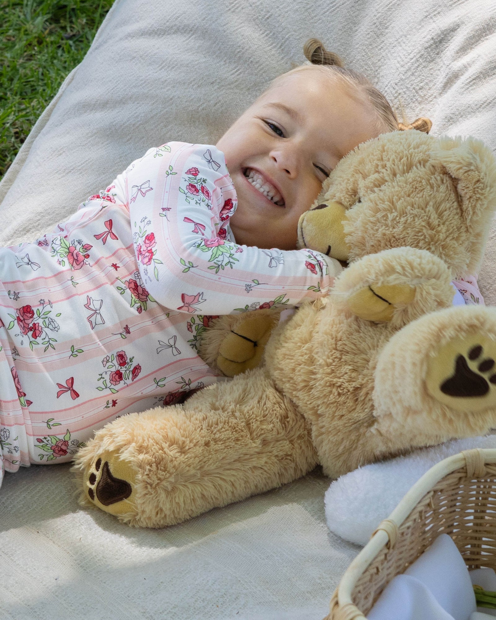Floral Stripes Bamboo Kids Pajamas
