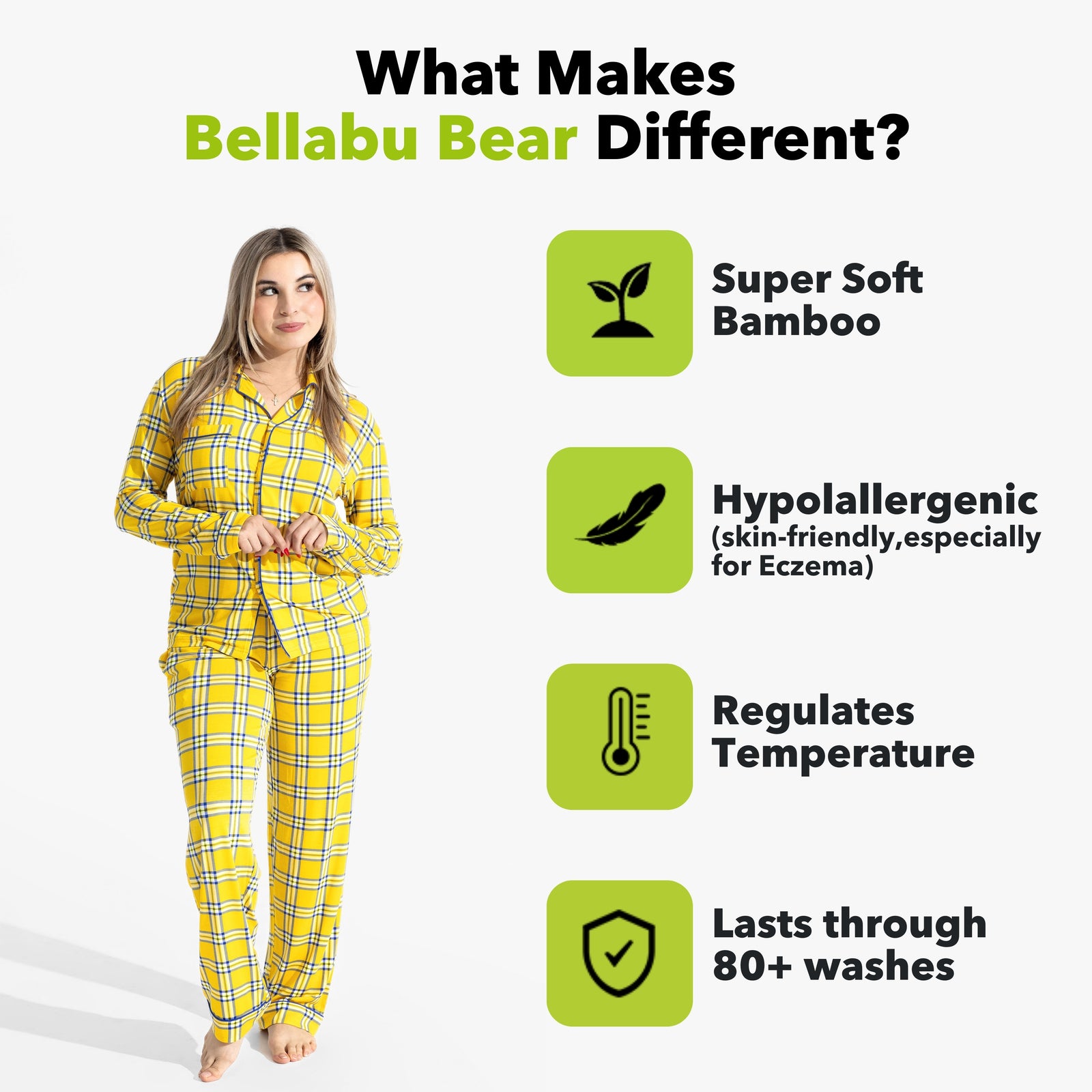 Clueless Total Betty Plaid Bamboo Women's Pajama Set