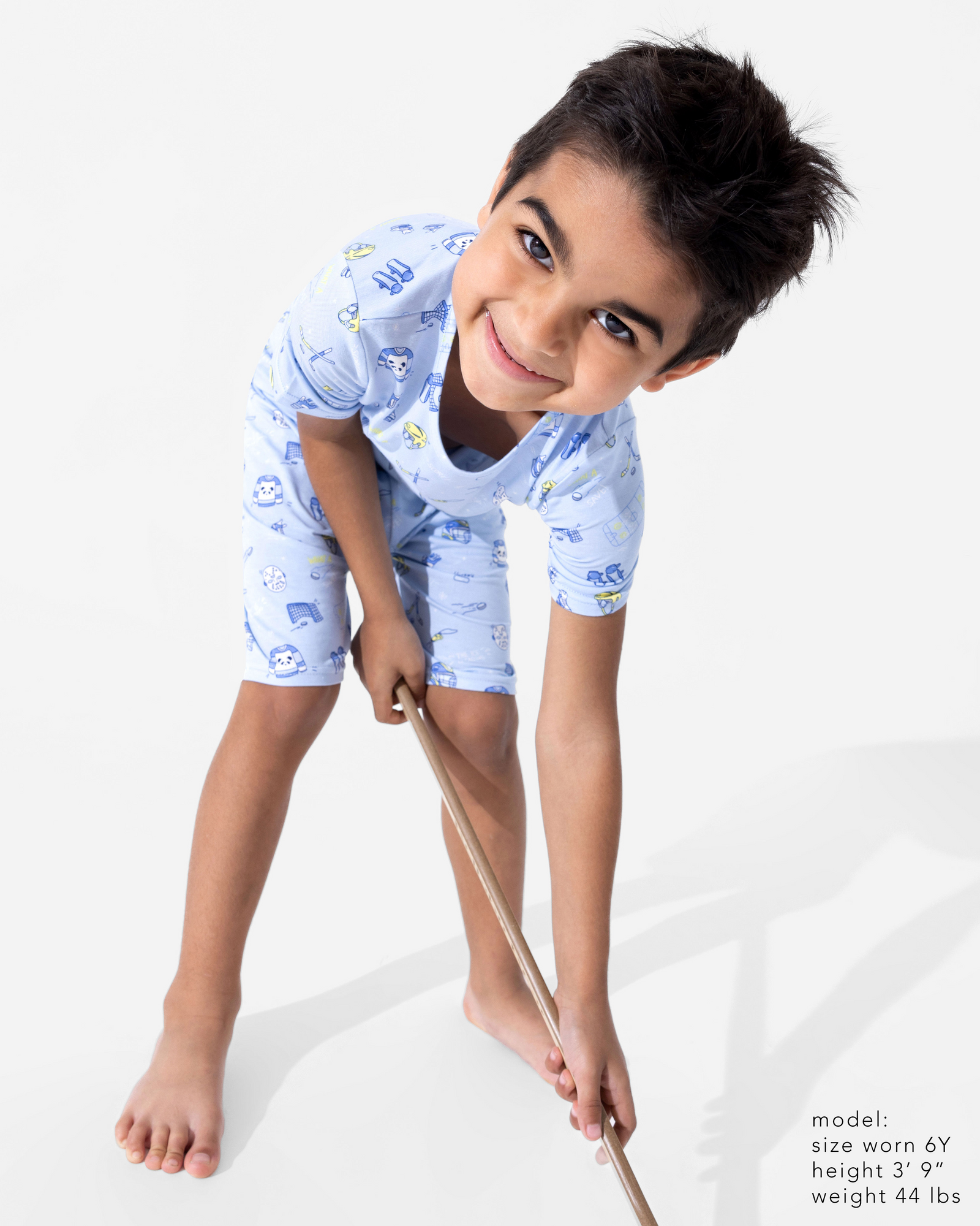 Hockey Bamboo Kids Pajama Short Set