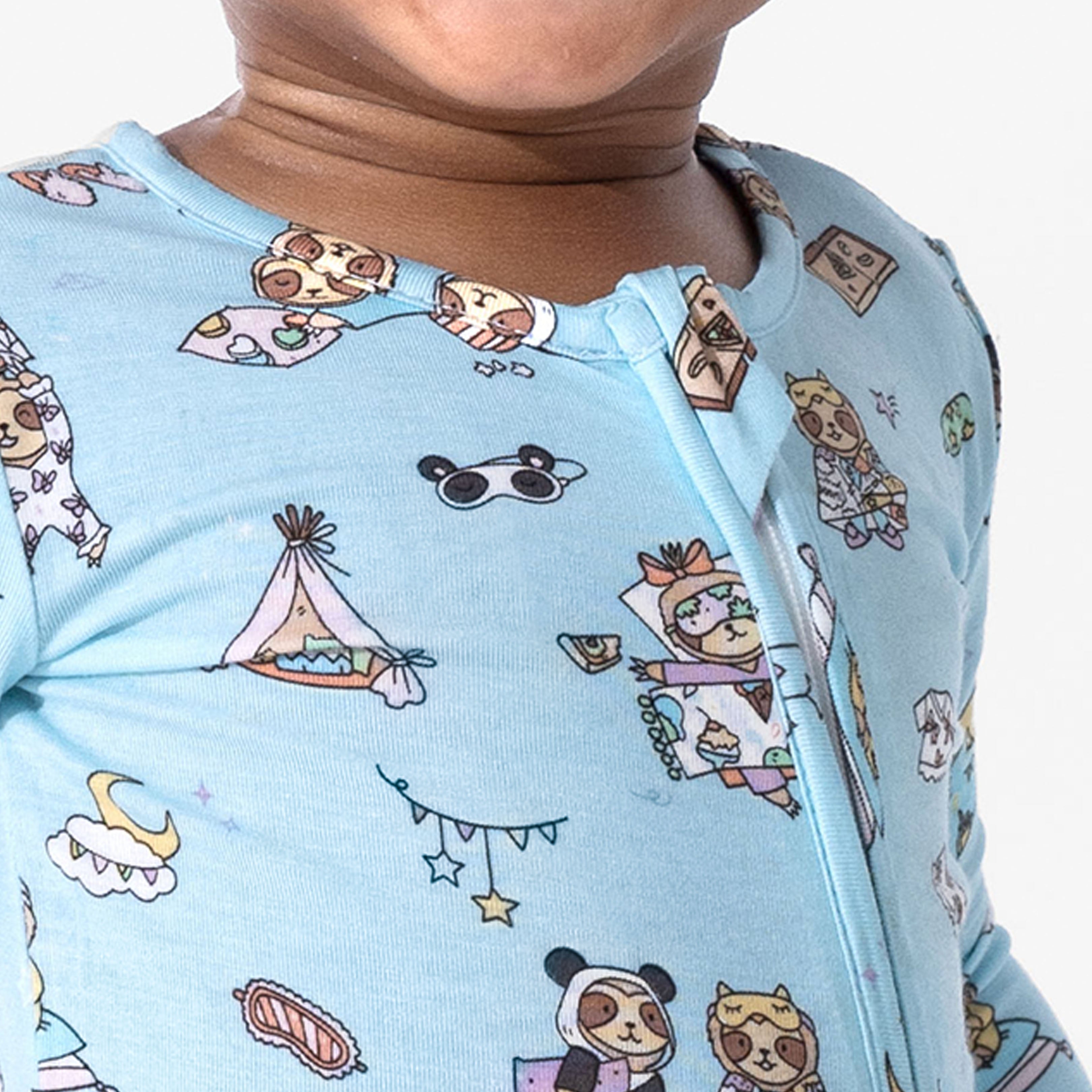 Sloth Pajama Party Bamboo Convertible Footie | Cozy Baby Bamboo