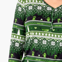 Minecraft Creeper Holiday Bamboo Women's Pajama Set