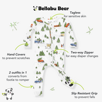 Christmas Tree Farm Bamboo Convertible Footie