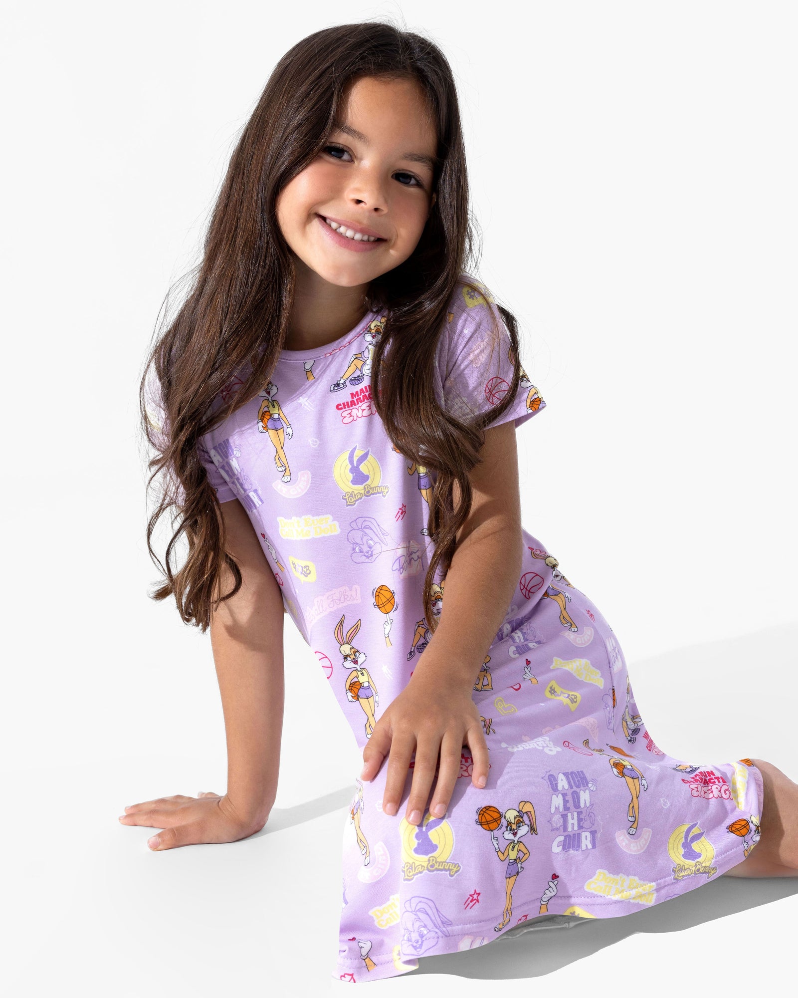 Lola Bunny Bamboo Girls' Short Sleeve Dress