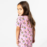 Despicable Me 4: Minions Always Popping Bamboo Girls' Short Sleeve Dress