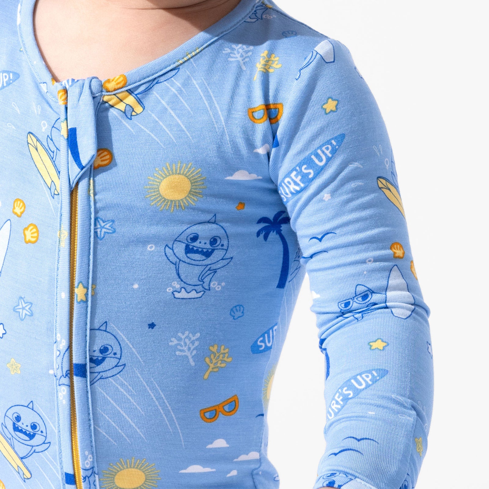 Baby Shark Surf Bamboo Convertible Footie