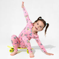 Skater Kitty Bamboo Kids Pajamas