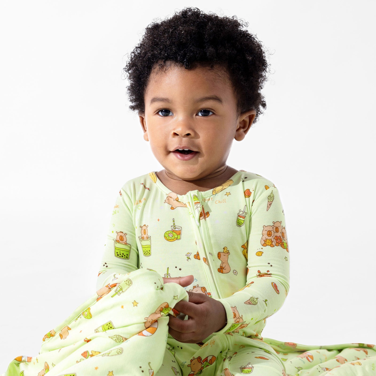 Capybara Boba Bamboo Convertible Footie