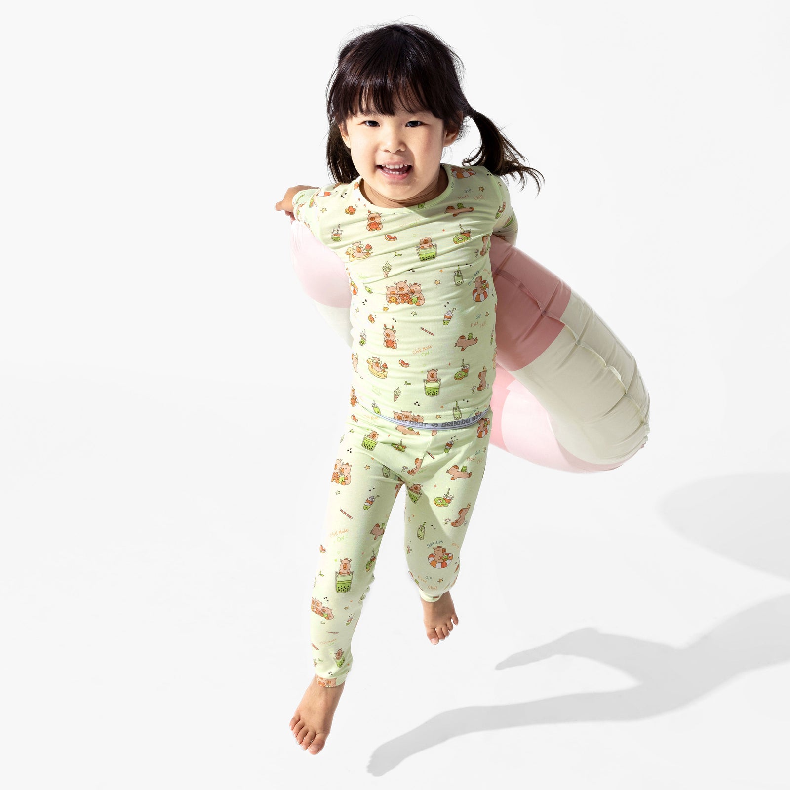 Capybara Boba Bamboo Kids Pajamas