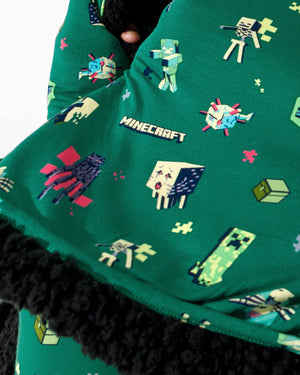 Minecraft: Midnight Mobs Bamboo Sherpa Blanket