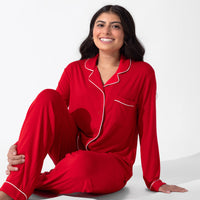 Winterberry Red Bamboo Women's Trim PJ Set