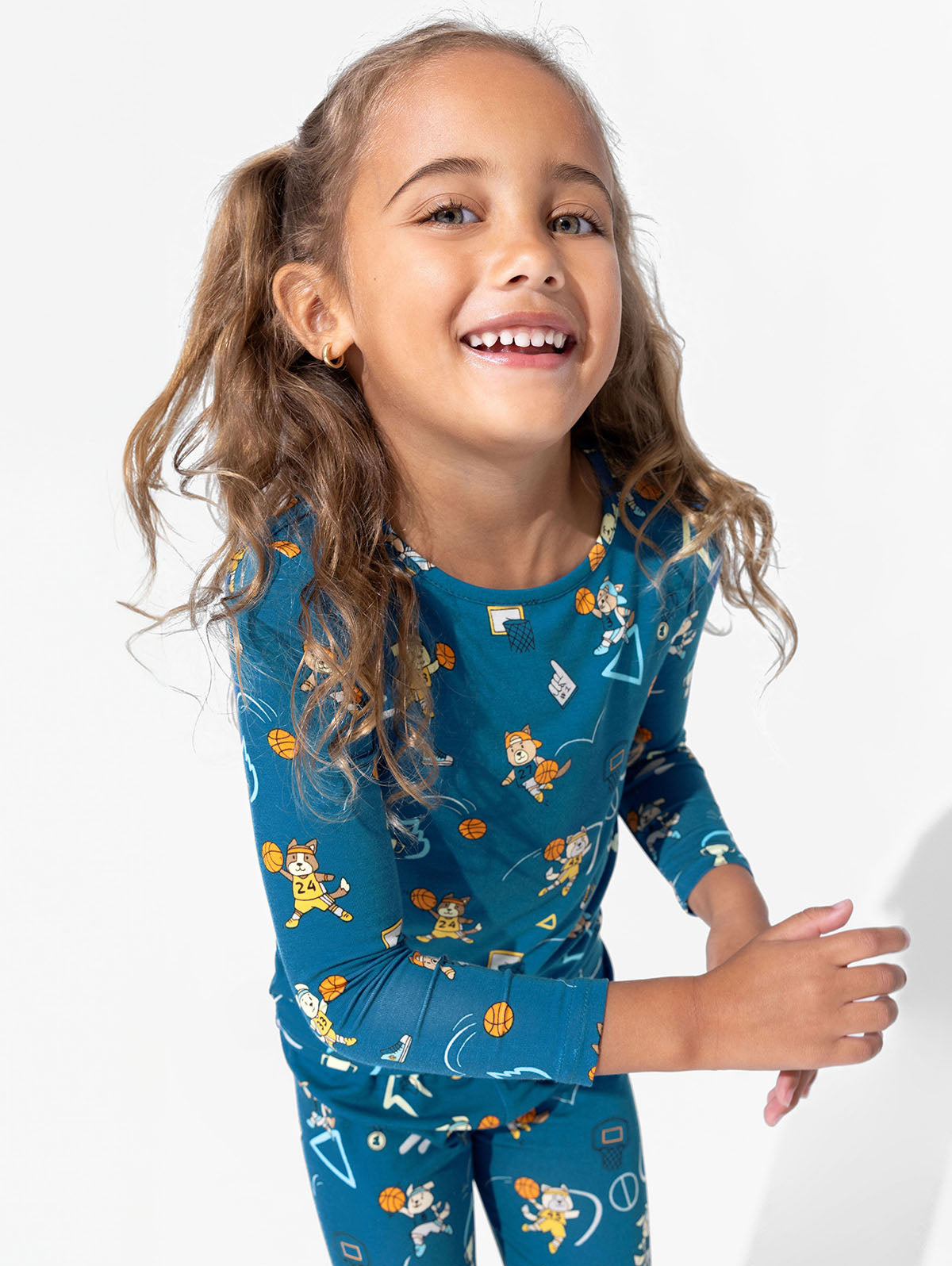 Basketball Pups Bamboo Kids Pajamas