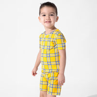Clueless Total Betty Plaid Bamboo Kids Pajama Short Set