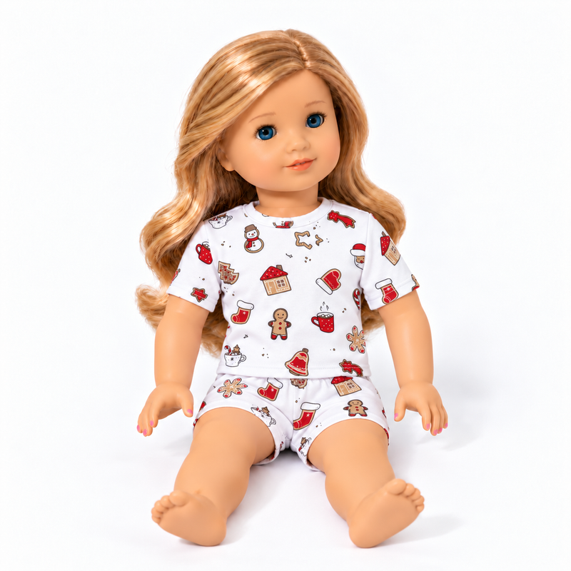 Sugar Cookies Bamboo Matching Teddy or Doll 18" Short Set