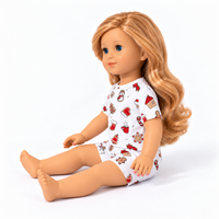 Sugar Cookies Bamboo Matching Teddy or Doll 18" Short Set