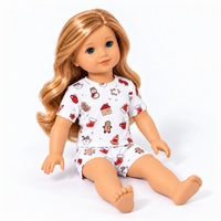 Sugar Cookies Bamboo Matching Teddy or Doll 18" Short Set