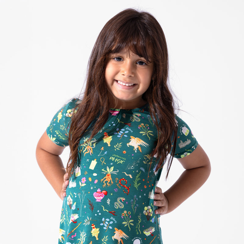 Mandrake's Potions & Herbs Bamboo Girls' Short Sleeve Dress