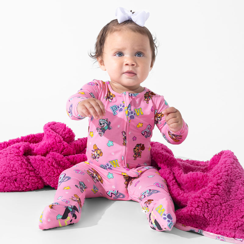 PAW Patrol: Varsity Pink Bamboo Convertible Footie