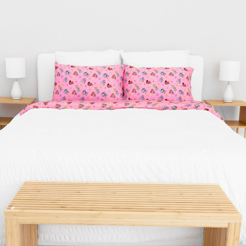 PAW Patrol: Varsity Pink Bamboo Bed Sheet Set