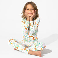 Summer Floral Bamboo Kids Pajamas