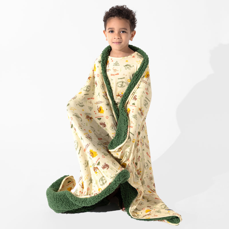 Jurassic Park: Origins Bamboo Sherpa Blanket