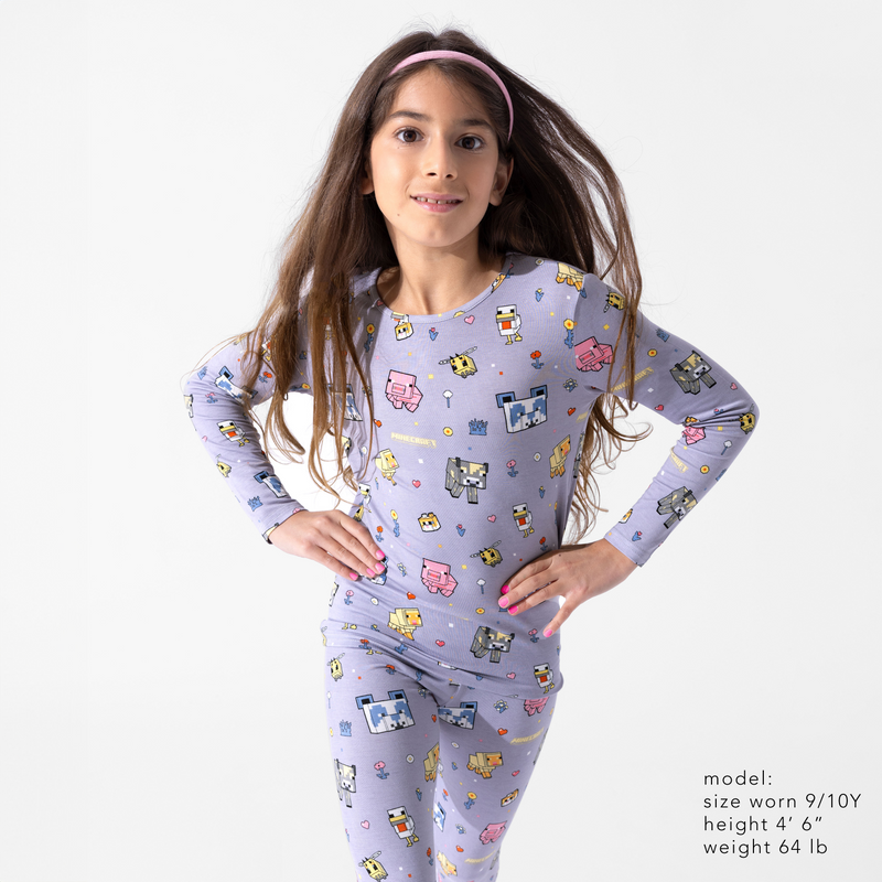 Minecraft Pixel Pals Bamboo Kids Pajamas