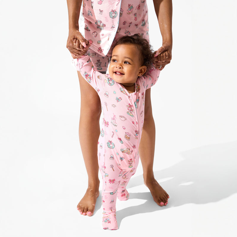 Candy Cane Lane Bamboo Convertible Footie