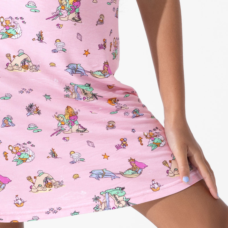 Mermaid Lagoon Bamboo Girls' Short Sleeve Dress