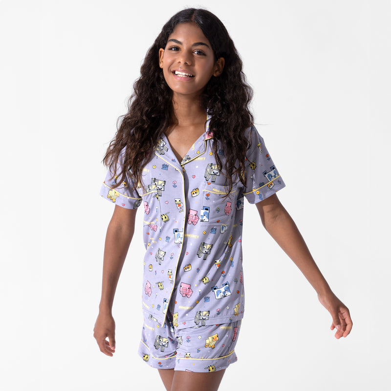 Minecraft: Pixel Pals Bamboo Women's Pajama Short Set