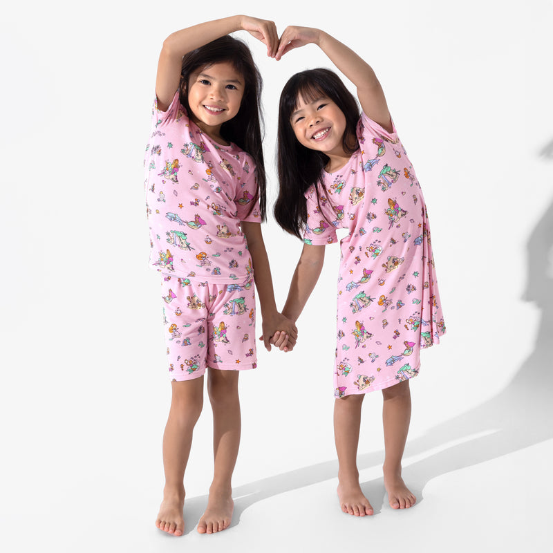 Mermaid Lagoon Bamboo Girls' Short Sleeve Dress